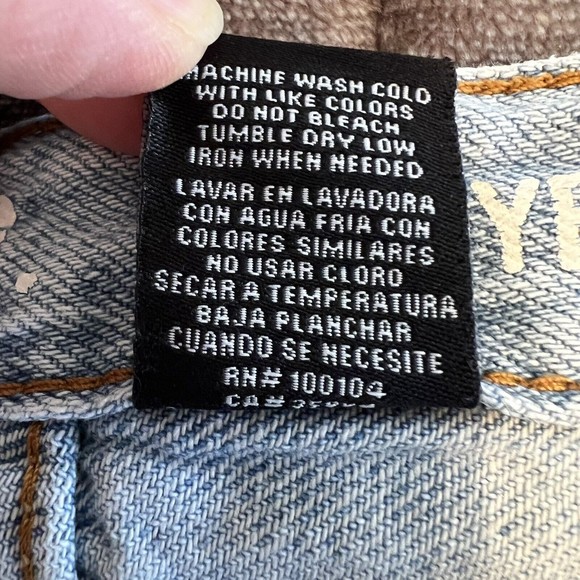 S.O.N.G. Street Jeans Size 11/30 Distressed Wide Leg Light Wash Blue Button Fly - Picture 10 of 13